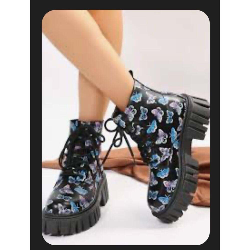 Butterfly Combat Boot Women’s Size 40 (US‎ Size 9.5-10) - Picture 13 of 15